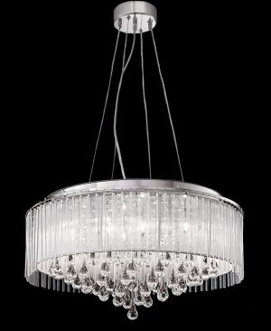 Franklite FL2161/8 Spirit 8 light ceiling pendant in polished chrome main image