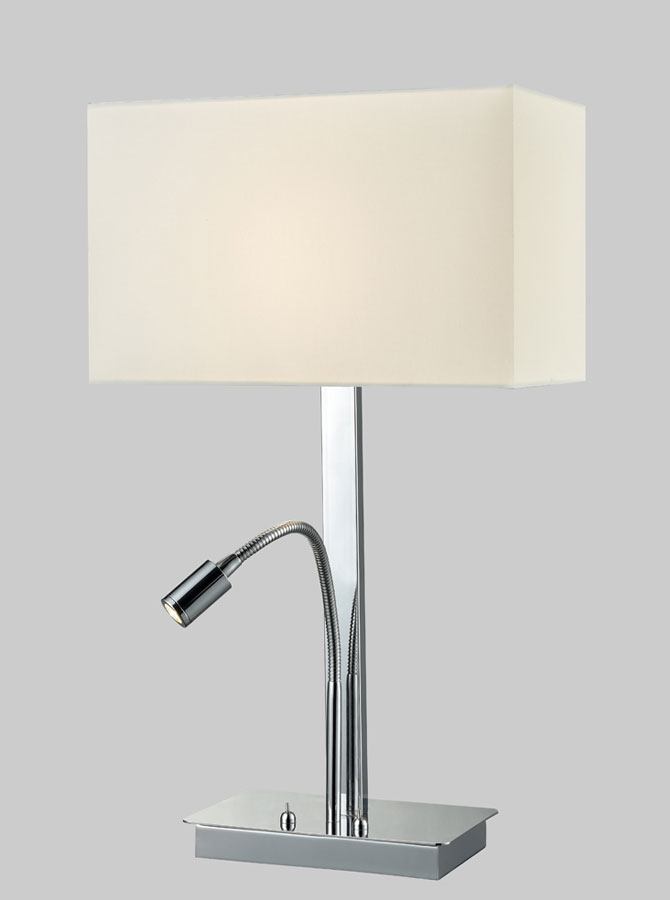 Chrome Table Lamp Led Reading Light, Lamp On The Table Image