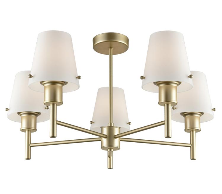 5 arm ceiling light discount with glass shades