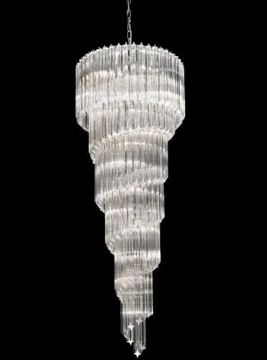 Franklite FL2265/13 Valentina very large 13 light spiral Italian crystal chandelier