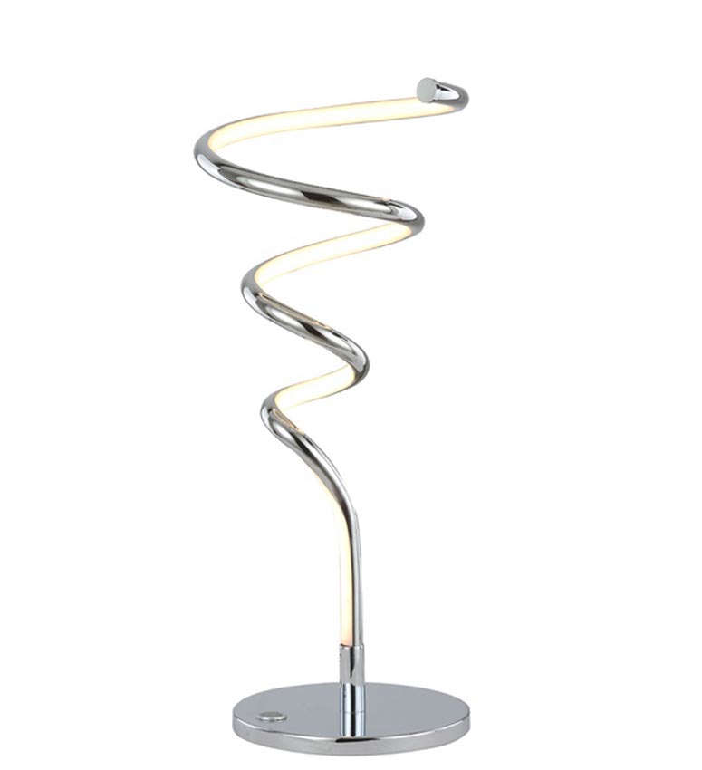 Ultra Modern Spiral 20w LED Table Lamp Polished Chrome