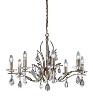 Franklite FL2299/8 Willow 8 light chandelier in bronze with crystal drops