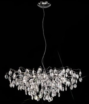 Franklite FL2326/15 Wisteria 15 lamp crystal chandelier pendant in polished chrome