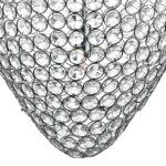 Dar Frost 5 Light Crystal Ceiling Pendant Polished Chrome