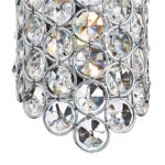 Dar Frost Switched Crystal Wall Light Polished Chrome