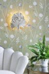 Gingko Leaf Handmade Single Wall Washer Light Cream / Gold