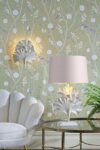 Gingko Leaf Handmade Single Wall Washer Light Cream / Gold