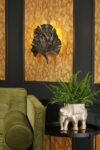 Gingko Leaf Handmade Single Wall Washer Light Black / Gold