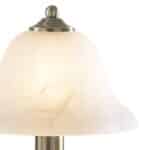 Gloucester Touch Table Lamp Antique Brass Glass Shade Pair