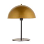 Modern Retro Style 1 Light Domed Table Lamp Dark Bronze Gold Shade