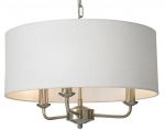 Grantham 3 Arm Candelabra Pendant Ceiling Light Satin Nickel