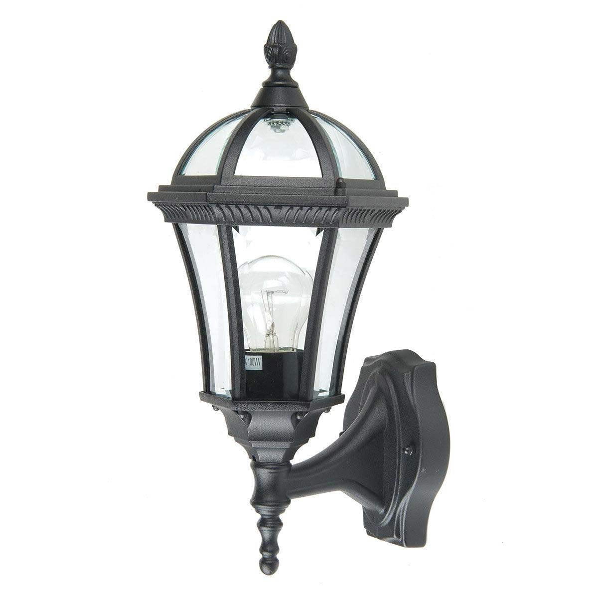 Elstead Ledbury 1 Light Traditional Outdoor Wall Lantern Black
