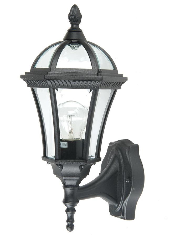 Elstead Ledbury 1 Light Traditional Outdoor Wall Lantern Black