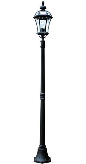 Ledbury 1 light traditional outdoor lamp post lantern black