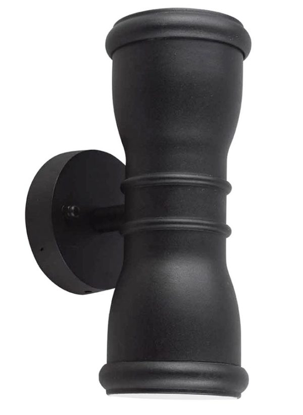 Malvern 2 light up and down outdoor wall spotlight black