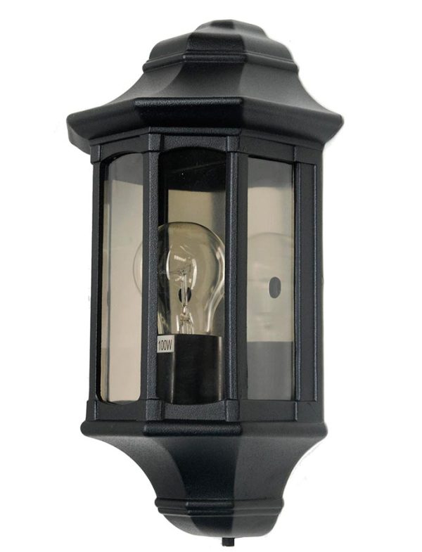 Elstead GZH/NB7 Newbury 1 light outdoor wall half lantern