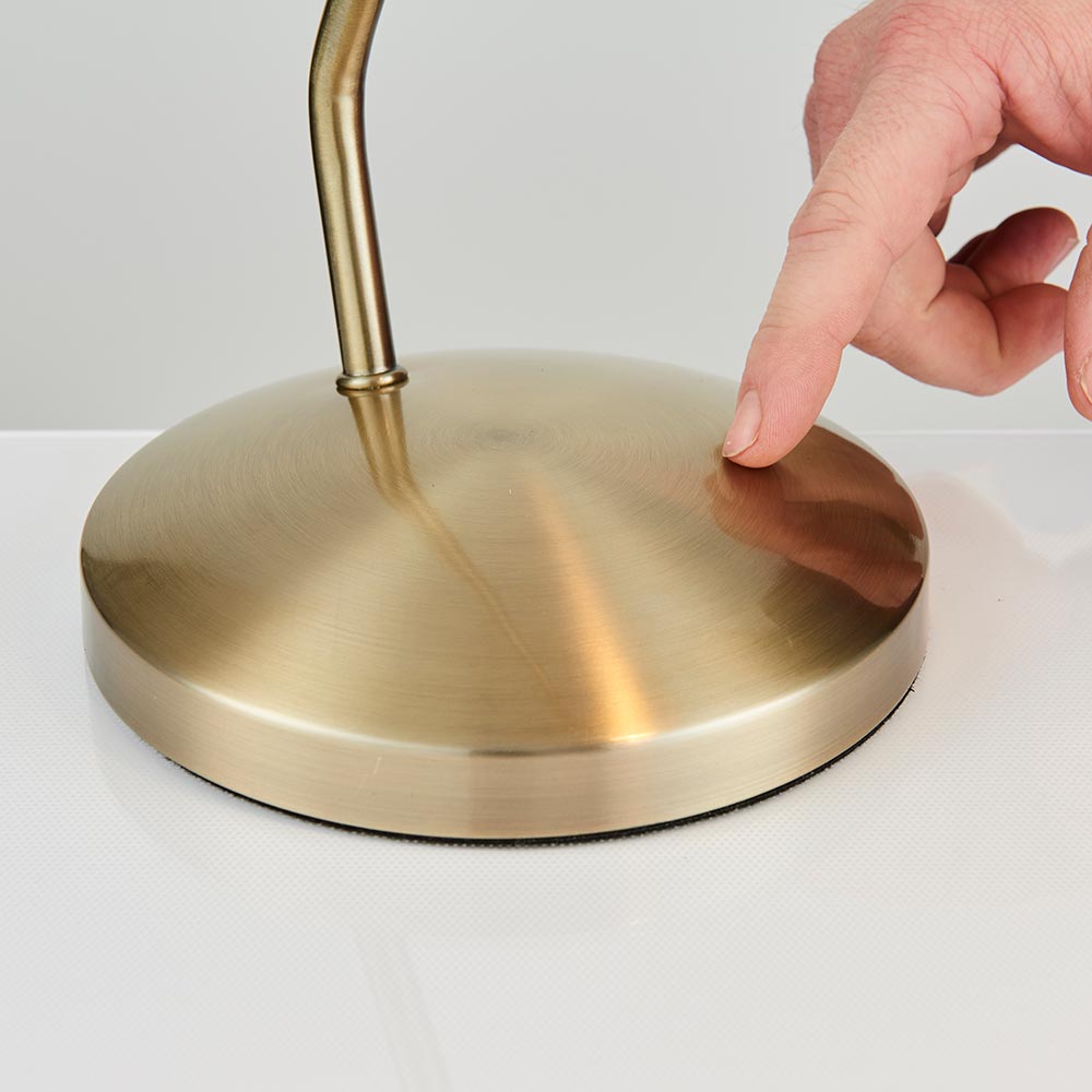 Hackney Adjustable Touch Dimmer Table Reading Lamp Antique Brass