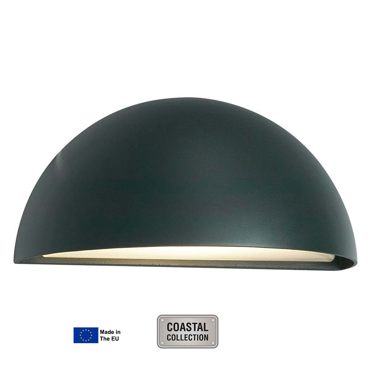 Norlys Halden Down Half Moon Outdoor Wall Lantern Graphite IP65