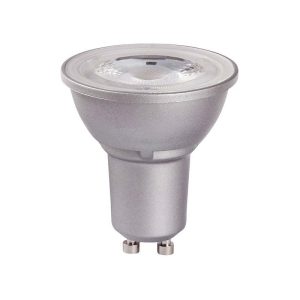 Dimmable Eco LED halo 5w GU10 in daylight white, with 60º wide flood beam.
