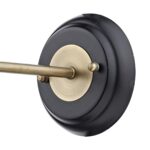 Dar Hannover Single Wall Light Black / Antique Brass