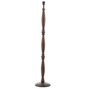 Hayward traditional floor lamp standard in dark wood finish, base only on white background