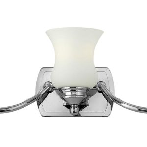 Hinkley Constance 3 Light Bathroom Mirror Light Polished Chrome Opal Glass