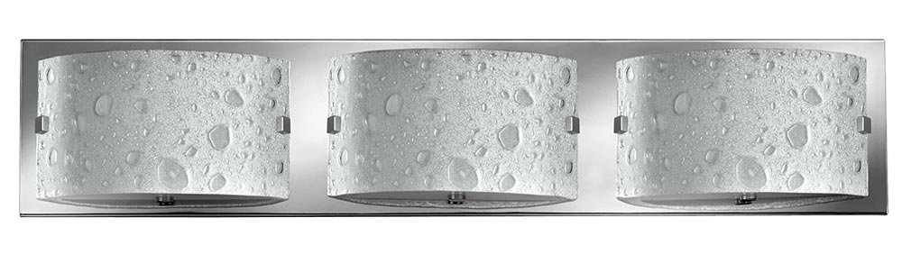 Hinkley Daphne 3 Light Bubble Art Glass Bathroom Wall Light Chrome