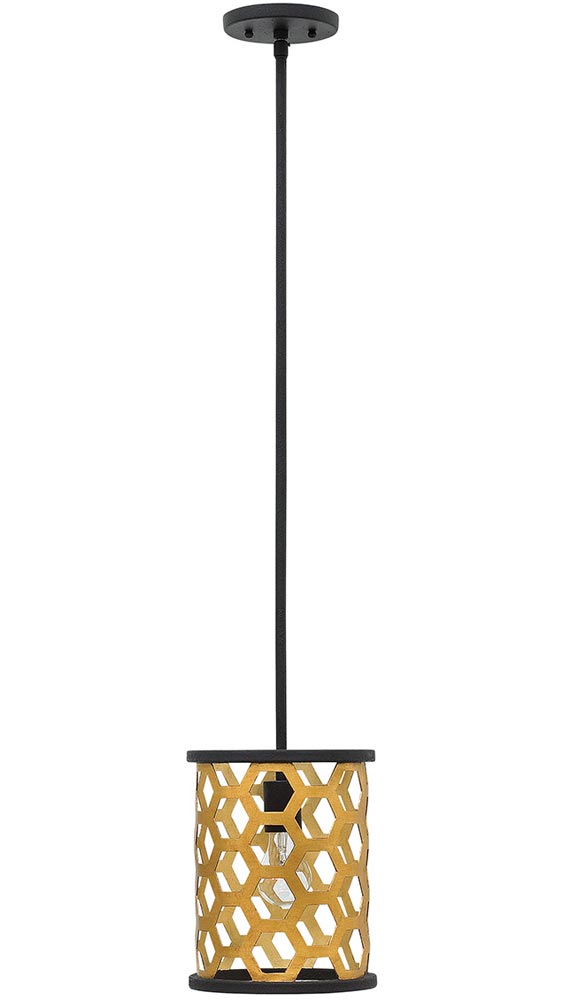 Hinkley Felix 1 Light Mini Pendant Ceiling Light Sunset Gold