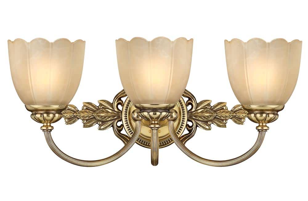 Hinkley Isabella 3 Arm Bathroom Above Mirror Light Burnished Solid Brass