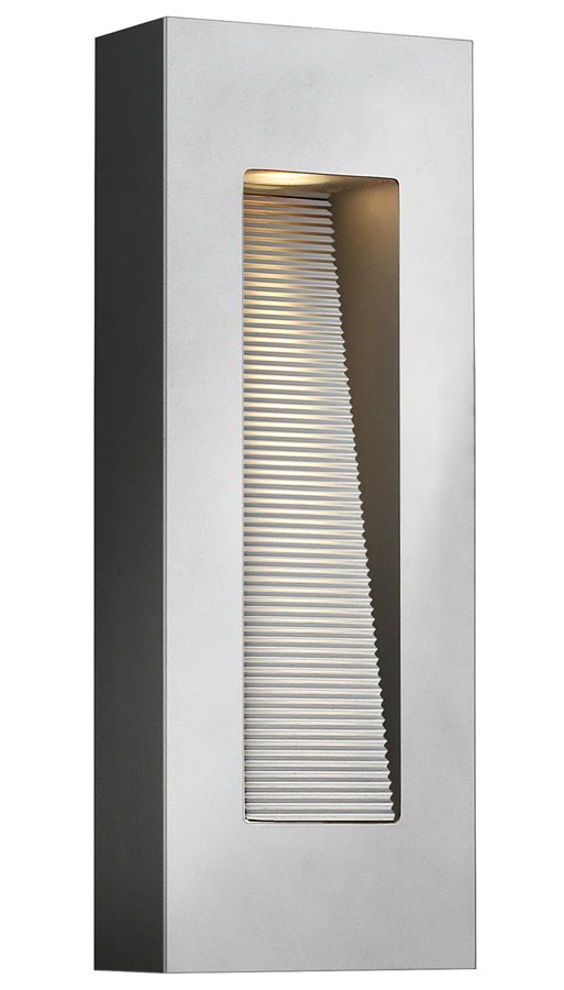 Hinkley Luna 2 Light Medium Outdoor Wall Down Light Titanium IP44