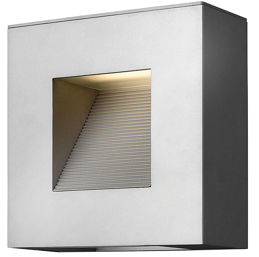 Hinkley Luna 2 Light Small Outdoor Wall Down Light Titanium IP44