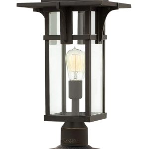 Hinkley Manhattan 1 Light Outdoor Post Top Lantern Oil Rubbed Bronze