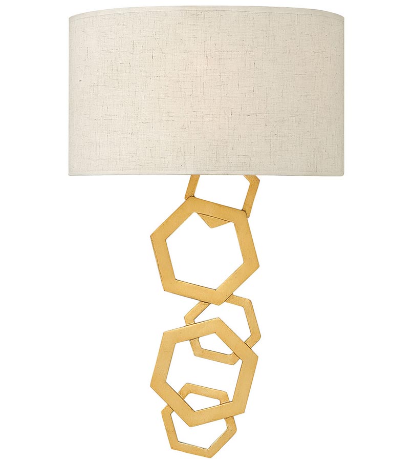 Hinkley Moxie 2 Lamp Wall Light Sunset Gold Geometric Design
