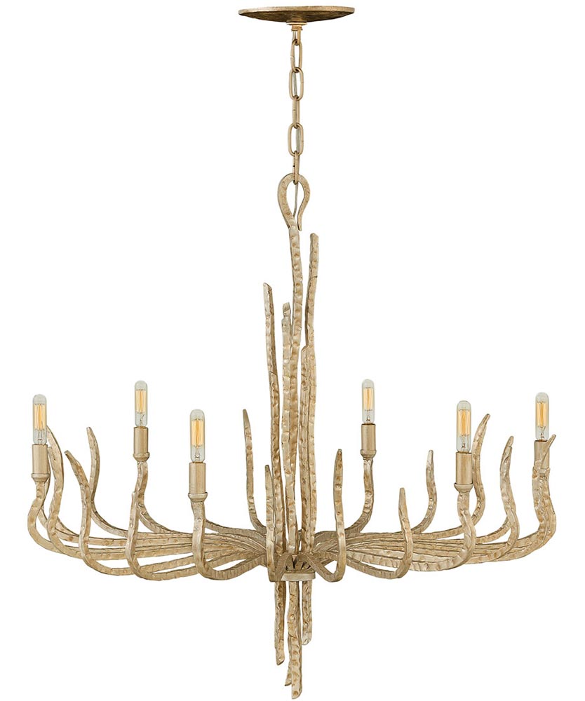 Hinkley Spyre 6 Light Chandelier Champagne Gold