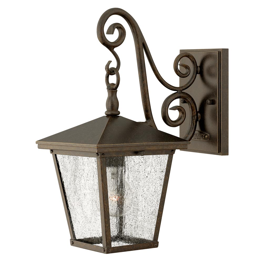 Hinkley Trellis 1 Light Small Outdoor Wall Lantern Regency Bronze