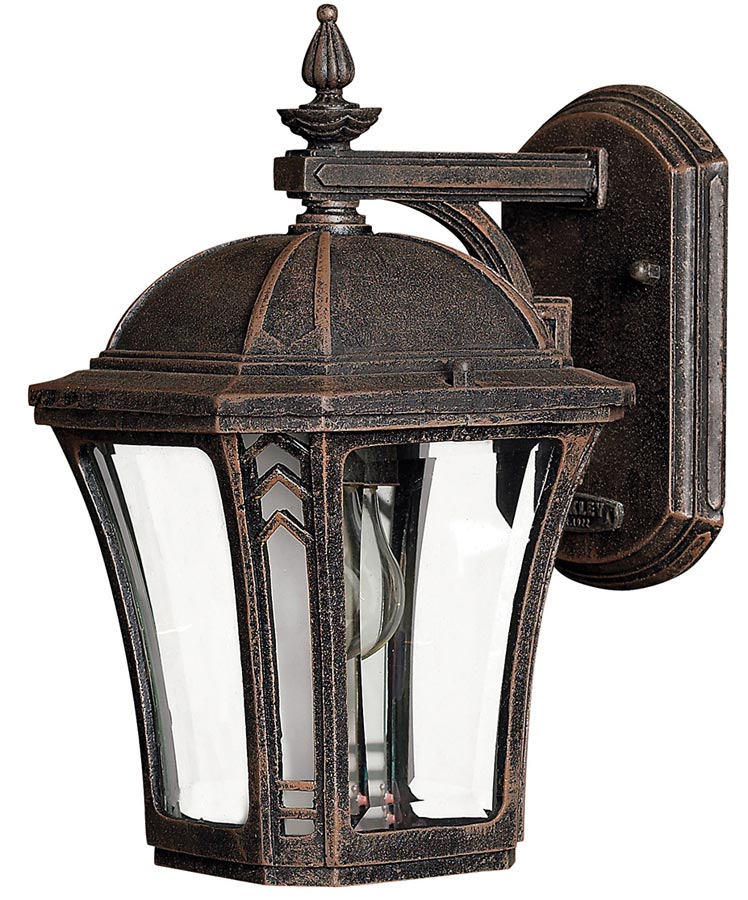 Hinkley Wabash 1 Light Small Outdoor Wall Lantern Mocha IP44