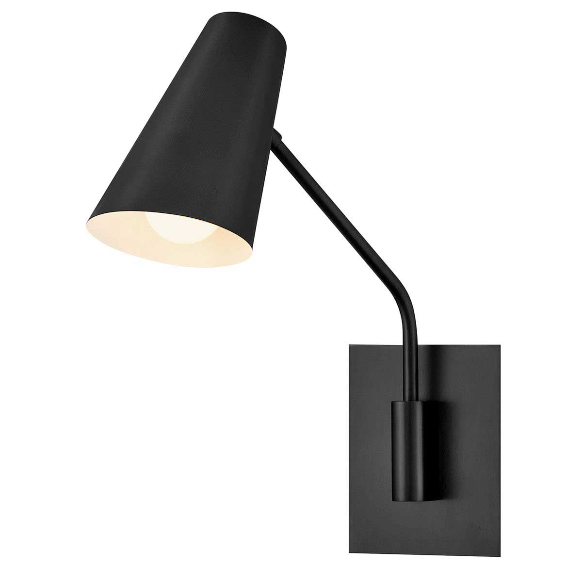 Hinkley Bray Switched Adjustable Bedside Wall Light in Black