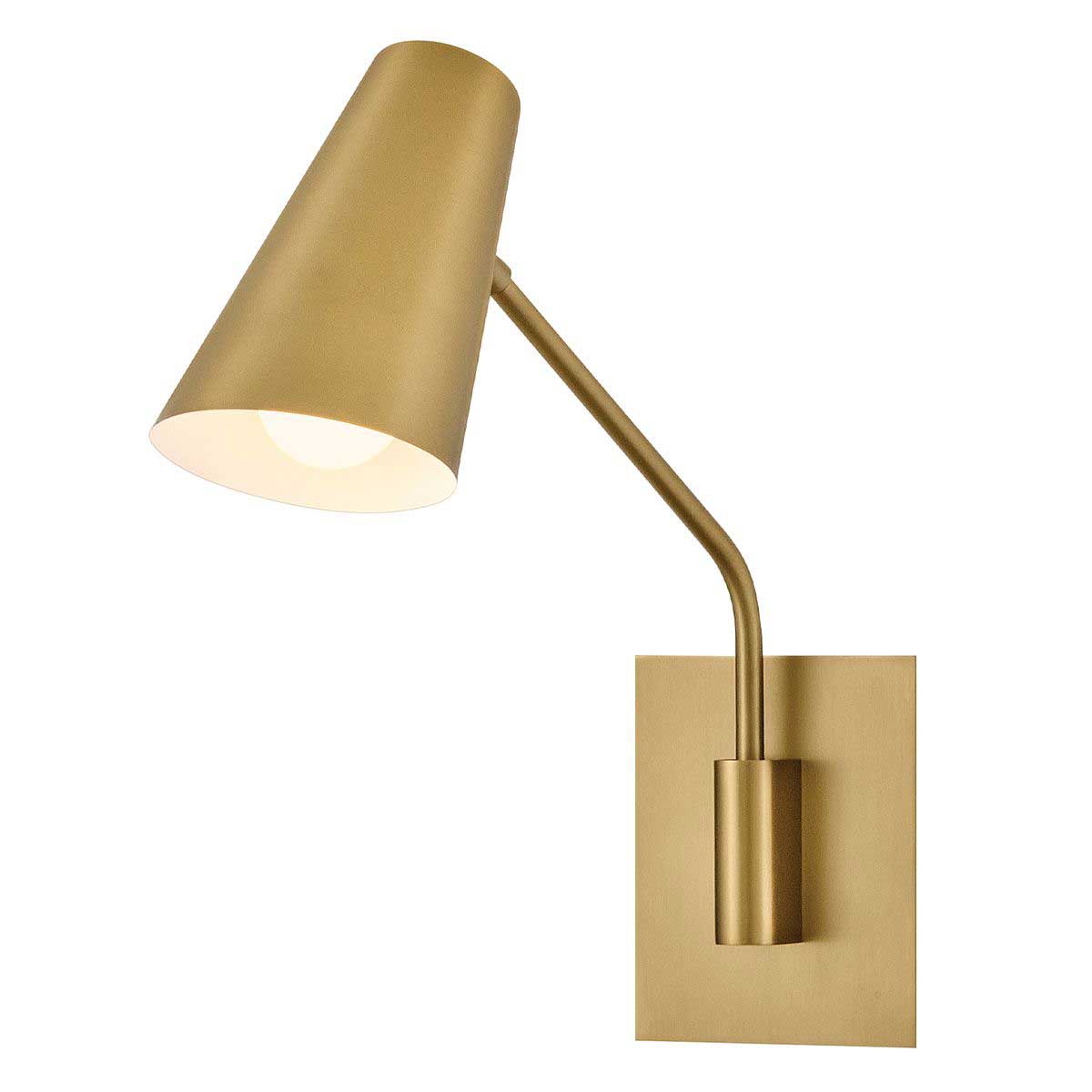 Hinkley Bray Switched Adjustable Bedside Wall Light in Brass