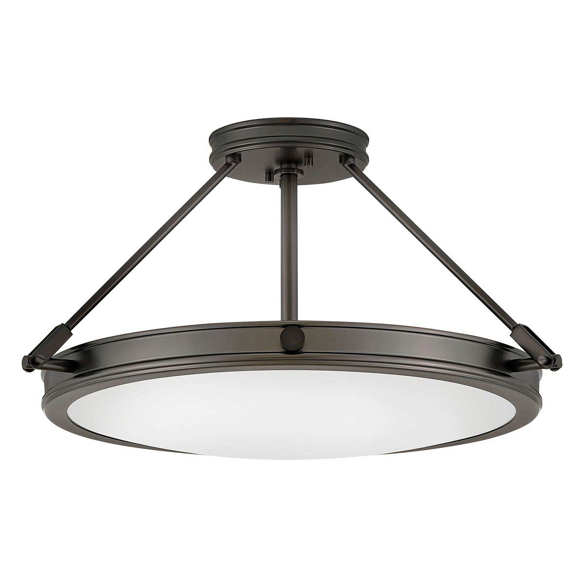 Hinkley Collier 4 Light Semi Flush Ceiling Light in Black Oxide