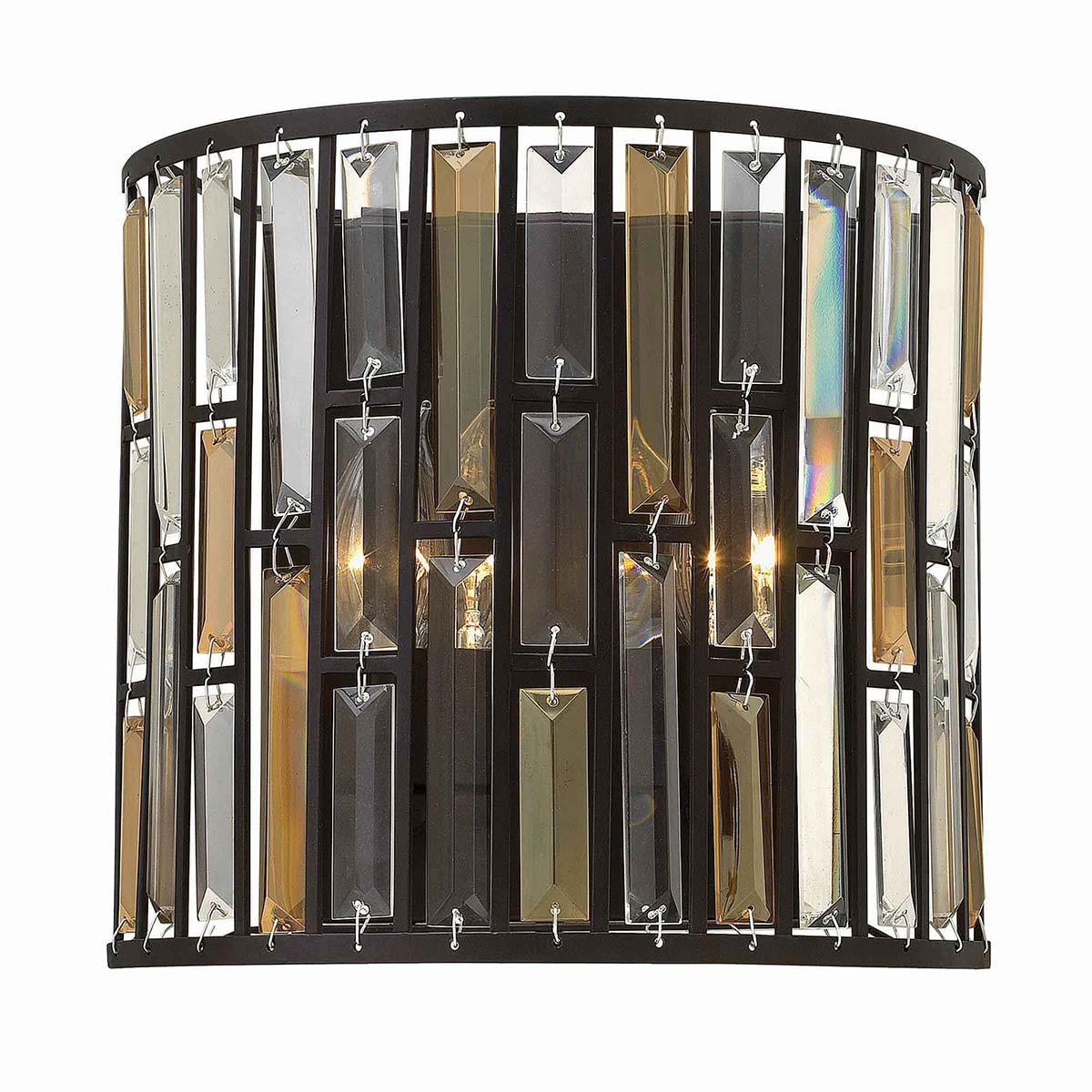 Hinkley Gemma Luxury 2 Light Crystal Wall Lamp Vintage Bronze