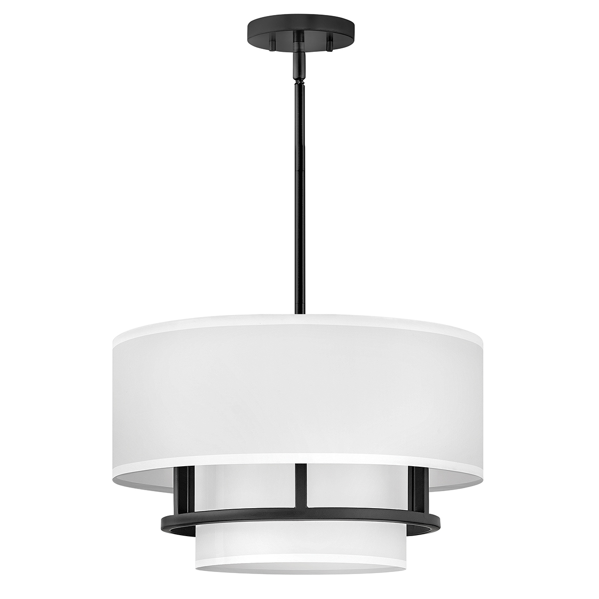 Graham 3 Light Duo Mount Ceiling Pendant Satin Black