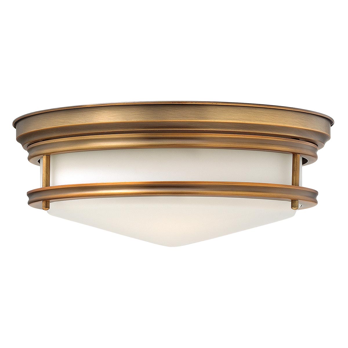 Hinkley Hadley Art Deco Design Brushed Bronze 3 Lamp Flush Light