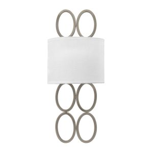 Hinkley Jules 2 lamp wall light in brushed nickel main image