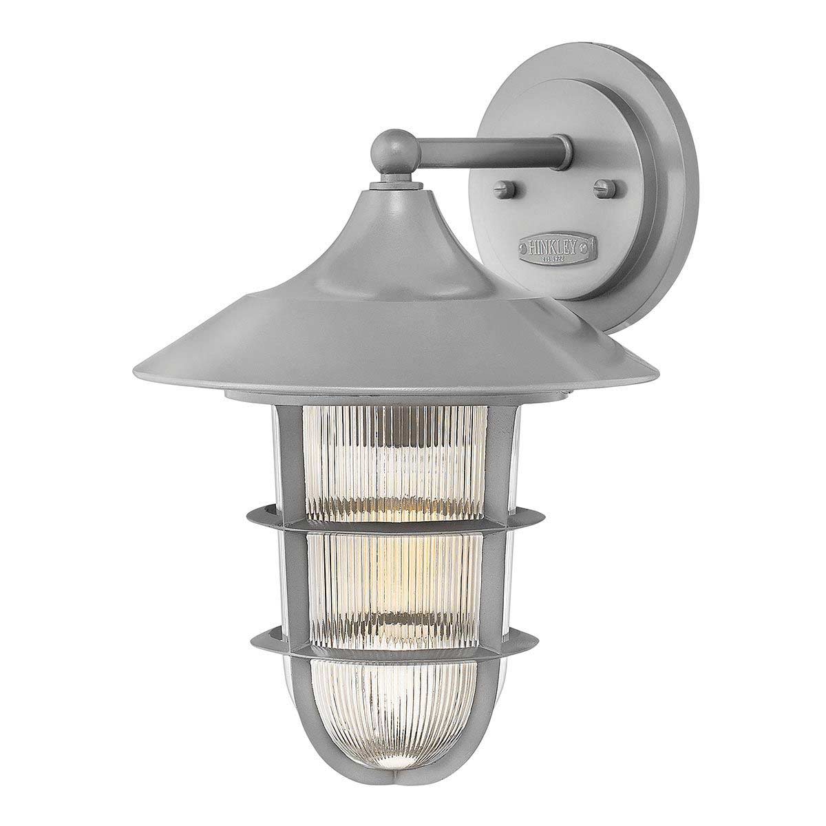 Hinkley Marina 1 Light Medium Outdoor Wall Lantern Holophane Glass