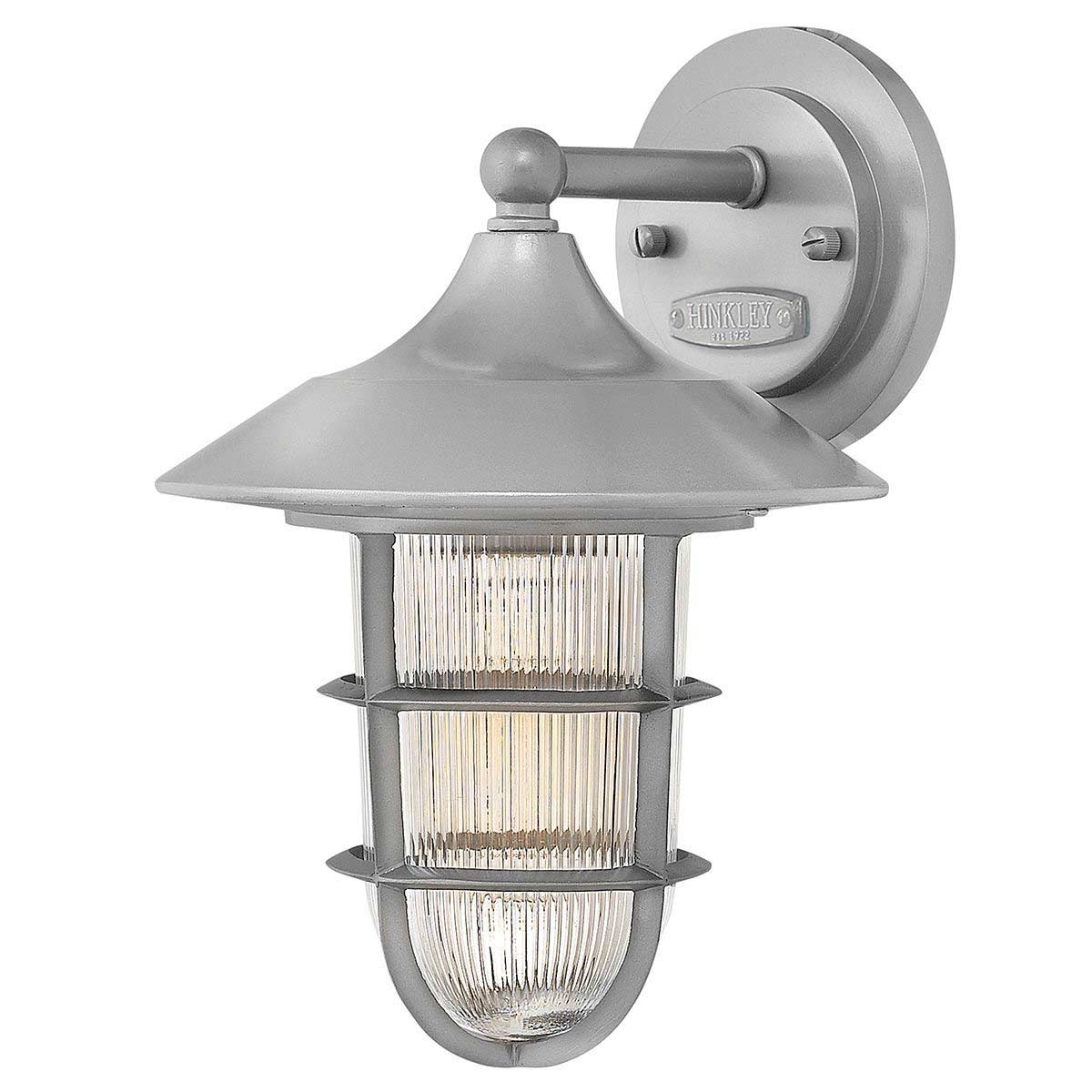 Hinkley Marina 1 Light Small Outdoor Wall Lantern Holophane Glass