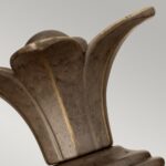 Plantation Bathroom Wall Light Pearl Bronze Pineapple Glass
