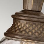 Plantation Bathroom Wall Light Pearl Bronze Pineapple Glass
