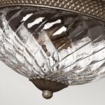 Hinkley Plantation 3 Lamp Large Flush Light Pearl Bronze