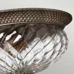 Hinkley Plantation 3 Lamp Large Flush Light Pearl Bronze