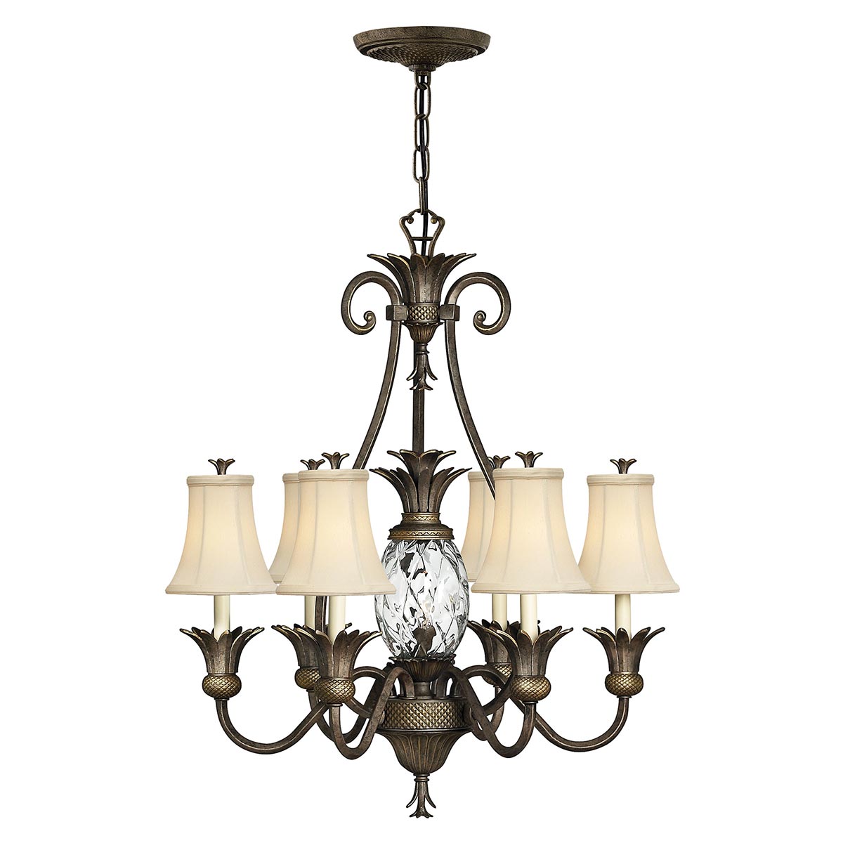 Hinkley Plantation 7 Light Chandelier Pearl Bronze